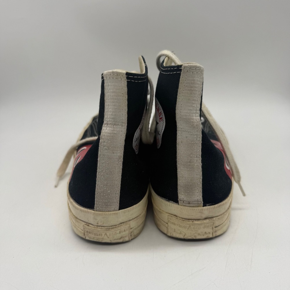 Converse x CDG PLAY Chuck 70 High Top Mens 8 Womens 10 Black Heart Logo - Picture 5 of 7